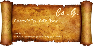 Cserép Gábor névjegykártya
